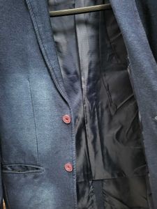 Stylish Blue Denim Blazer