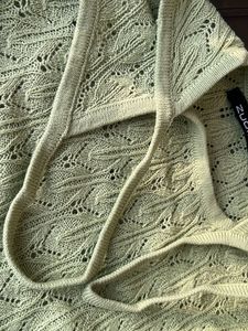 Green Knit crop Top 🧶