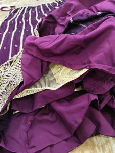 Purple Embellished Lehenga Set With Heavy Cannes