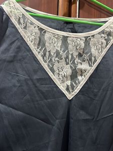 Elegant grey Lace Top