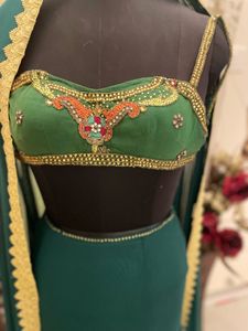 Elegant green fishcut  Lehenga Choli Set