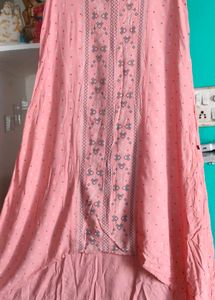 Peach Fish Cut Dress For Women.