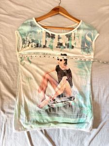 BERSHKA BEAUTIFUL Graphic Print Tee