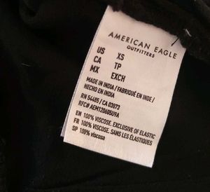 American Eagle  black spaghetti-strap crop