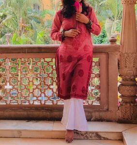 Brown Lakhnavi Kurti
