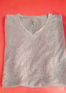 Gray V-Neck Tee