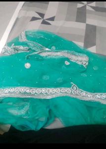 Unused Party Wear Saree With Blouse
