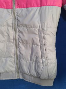 Aagain Co Pink &amp; Grey Puffer Jacket For Women | Bust 36 | Length 24