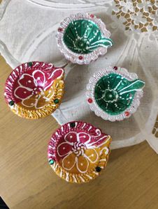 Brand New Hand Painted Diyas