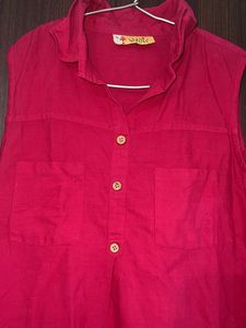 Pink Sleeveless Festive Kurta’s