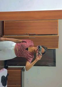 Red Wrap Up Crop Top