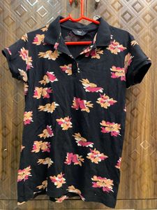 Floral Print Polo Shirt