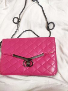 Hot pink sling bag
