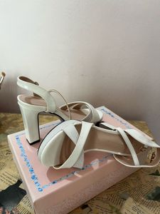 White Heeled Sandals