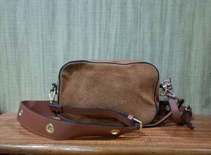 Brown Suede Leather Shoulder Bag
