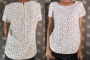 Zara White Lace Top