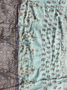 Elegant Blue Printed Kurta Set