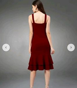 Chic Maroon Bodycon Dress