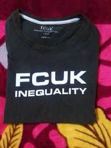 FCUK &#39;Inequality&#39; Olive Tee - Medium