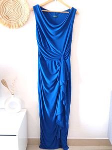 Ralph Lauren Draped Blue Gown