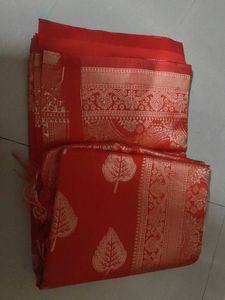 Pure banarasi silk saree with gold zari