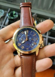 Fossil Brown Leather Band Watch