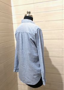GAP Light Blue Striped Popover Shirt