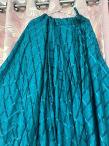 Teal Plaid Maxi Skirt