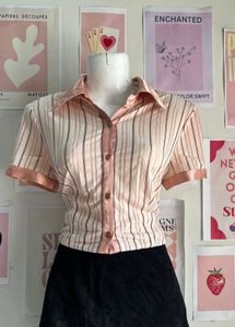 Peach Striped Shirt