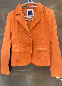 Vintage Orange Denim Jacket