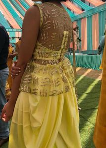 Yellow Ethnic Dhoti Set