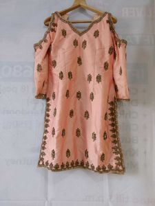 Party Wear Heavy Kurti (4 Inch Margin)