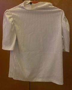 Striped Puff Sleeve Top