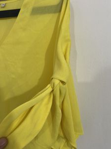 Yellow V-neck Top