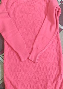 Coral Knit bodycon Dress