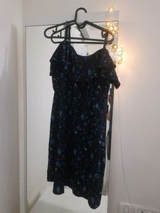 Price Drop : Black Floral Off shoulder Dress