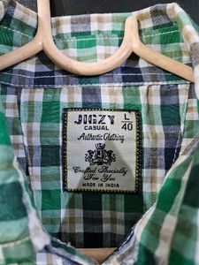 JIGZY Men’s Checked Casual Shirt – Half Sleeve