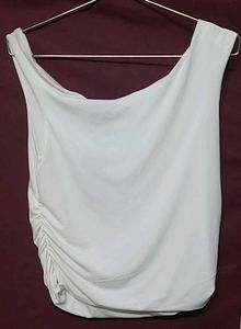 ALAYA F x URB_N Women Solid One-shoulder Crop Top