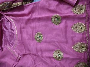 Pink Embroidered Rajputi Poshak