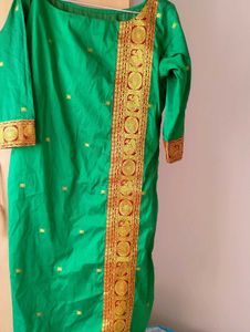 Green Silk Kurtha