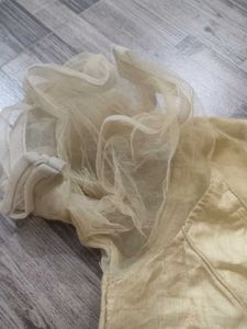Cotton Peach Colour Saree With Readymade Blouse