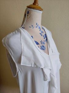 White Ruffle Blouse