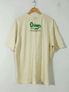 Bonkers Light Yellow Printed T-shirt (Men)
