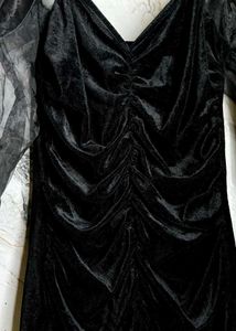 Black Velvet Mini Dress