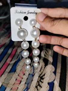 White Purle Earrings 😍