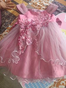 Pink Flower Girl Dress