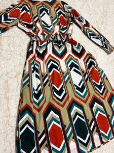 Patterned Midi Dress
