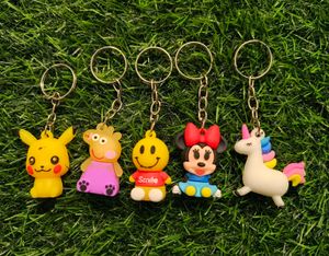 Silicon Key Chain Pack Of 5 Pcs