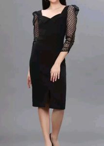 Elegant Black Midi Dress
