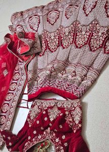 Gorgeous Red Embroidered Lehenga Choli bridal leha